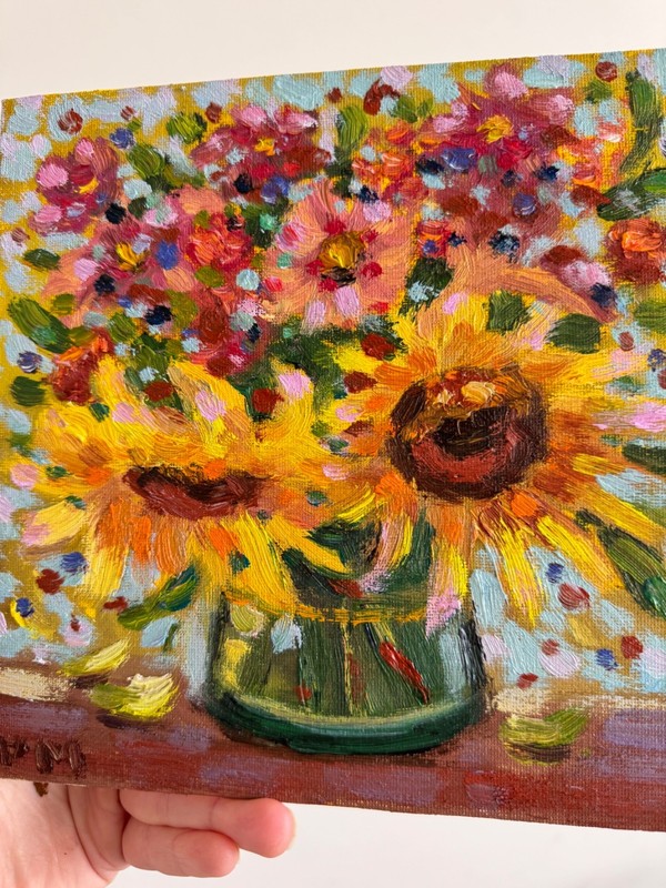 Modern Floral Oil Painting Original Abstract Canvas Flowers Wall Art Decor gallery