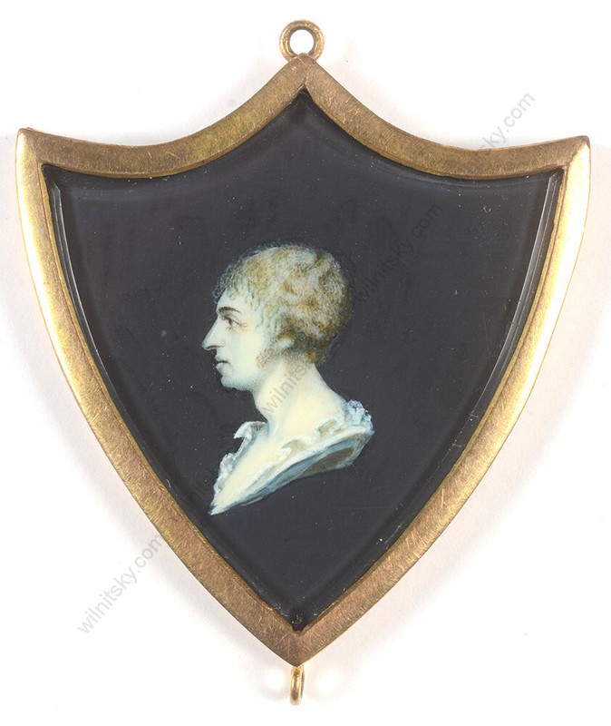 Charles Guillaume Alexandre Bourgeois (1759-1832)-Attrib «Male profile portrait»