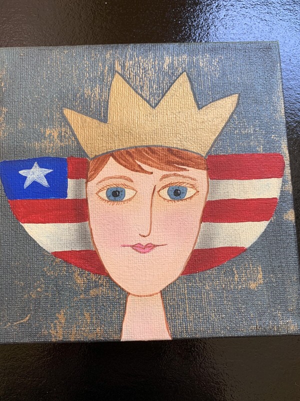 Set Of 2 Hand Painted Little Princess artwork , Adorable gallery