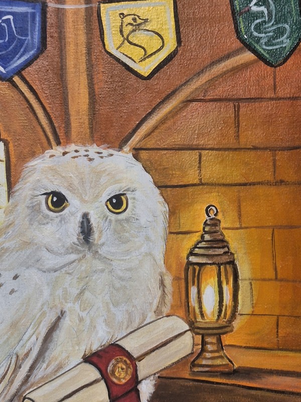 Harry's Owl 12x16 Stretched Canvas Painting gallery