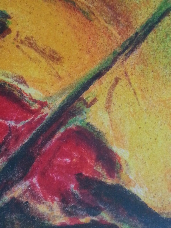 Artist proof abstract lithograph by Raymond Reynolds "Jewish Band" 29.5×25 inch gallery