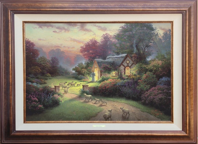Thomas Kinkade ~ The Good Shepherd 's Cottage ~ 25.5x34 ~ Renaissance Edition gallery