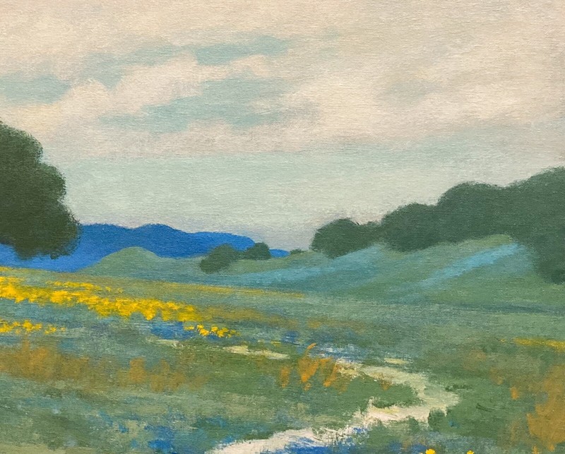 16x20 California Impressionism Landscape Poppies Wildflowers Art Oil Painting gallery