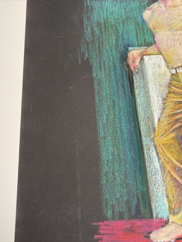 ANTIQUE DRAWING PORTRAIT MID CENTURY MODERN WPA AMERICAN WALTER E COHEN JR gallery