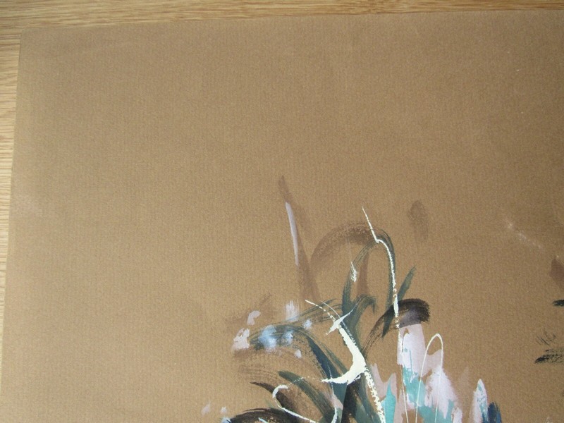 Opera Decor Gouache Drawing Signed by Jacques André Brégère set design painting gallery