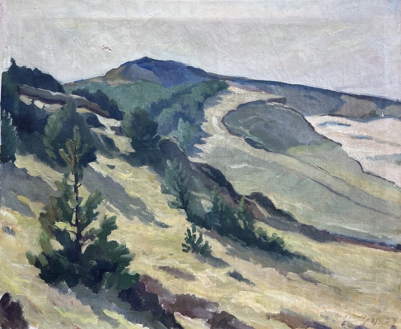 Impressionist Einar Gross 1895-1960 Summer Landscape Blokhus Denmark 1963 gallery