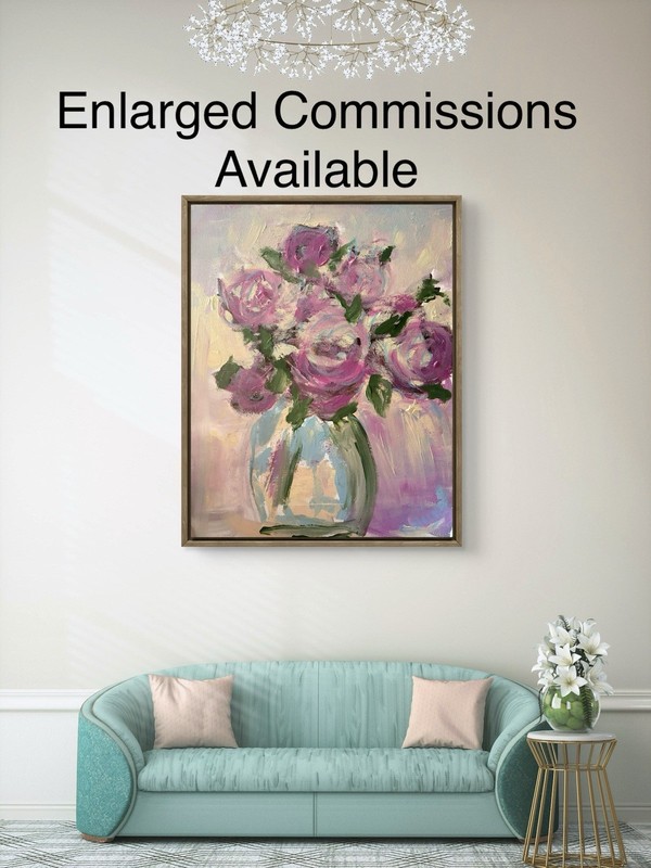 11x14 Canvas Abstract Original Home Signed Unframed Floral Interior Design gallery