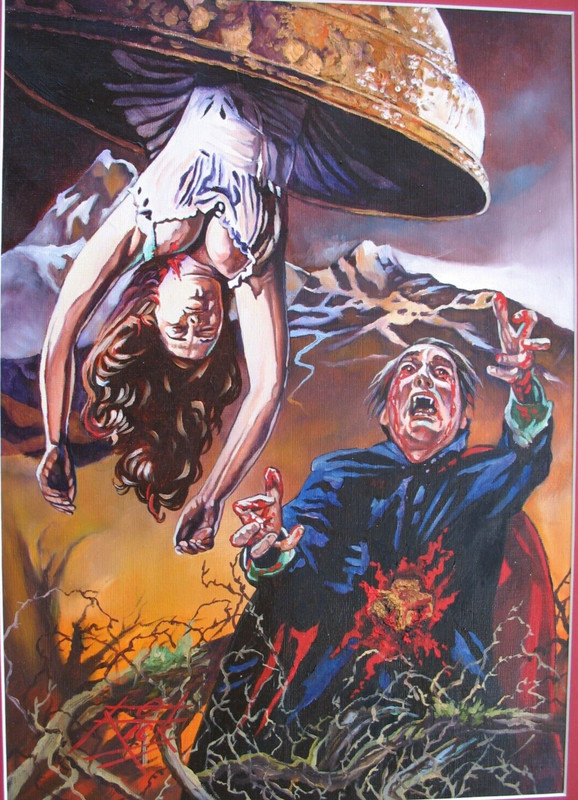 DRACULA HAS RISEN FROM THE GRAVE, Original Rick Melton Oil Painting, Dark Side gallery
