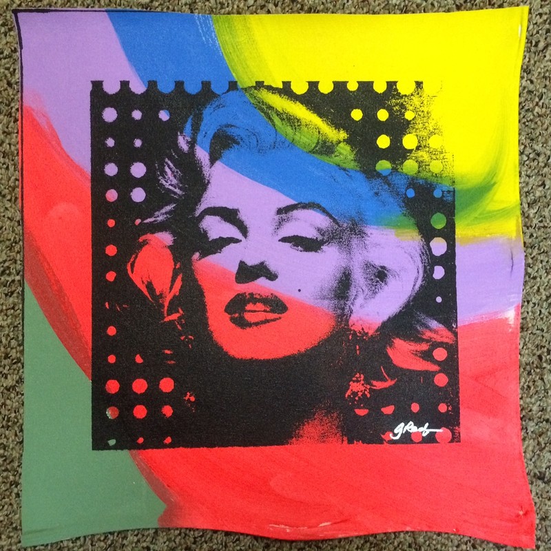 MARILYN MONROE original SILKSCREEN & Acrylic on CANVAS by GAIL RODGERS SIGNED gallery