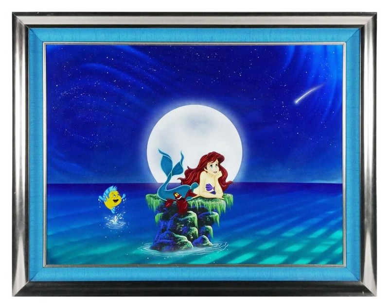 The Little Mermaid «Wishing» by Cris Woloszak «CrisX» Original on Metal