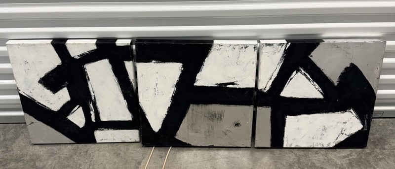 Sarah Brooke «Middle Of Nowhere» Hand Painted Modern Abstract Artwork 24” x 72”