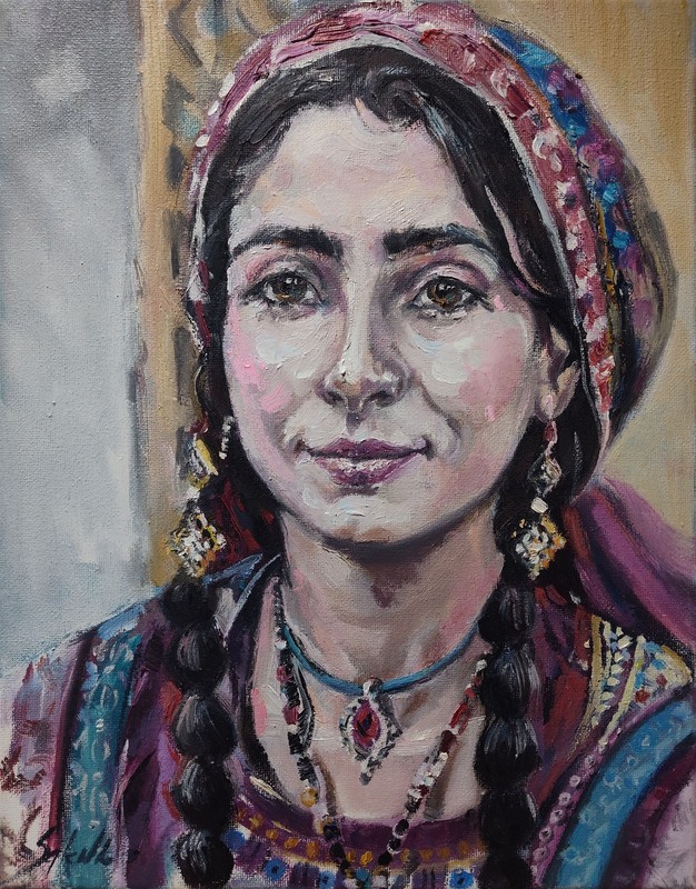 Original oil paimting 11″x14″ Beautiful Woman portrait, Impressionism, Realism