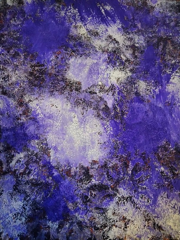 Purple Abstract 8×10 Original Painting