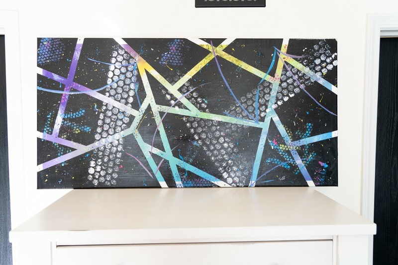 Colorful Original Abstract Painting Outsider Art by Tripp 48" x 24" x 3/4" gallery