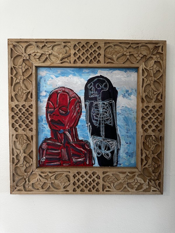 16×20 inch «Johnny Davis Abstract Acrylic on Canvas Painting – Original Artwork»