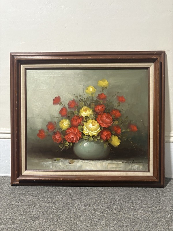 Francoise Oil On Canvas Still Life Painting