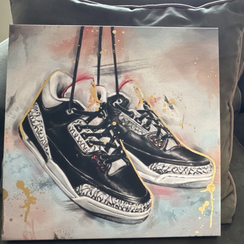Notoriart Air Jordan Sneakers Acrylic Canvas Painting Contemporary Art