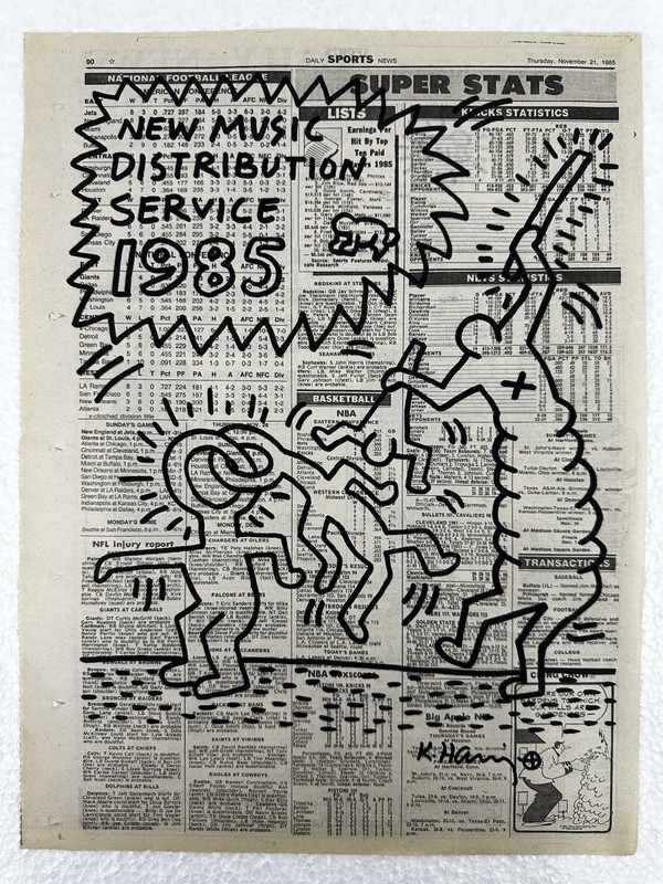 KEITH HARING UNTITLED ART DRAWING / PAINTING
