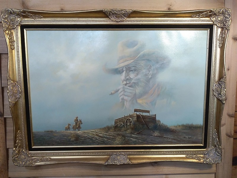 Bill Hart Oil Painting Canvas Signed Beautifully Painted! 43″ X 31″