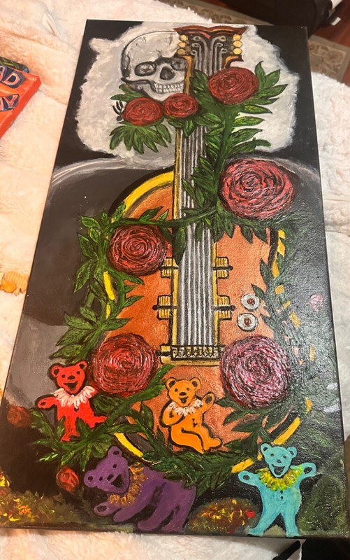 JERRY GARCIAcrilic painting on canvas 30×15 /only one created/ Jerry Garcia /New