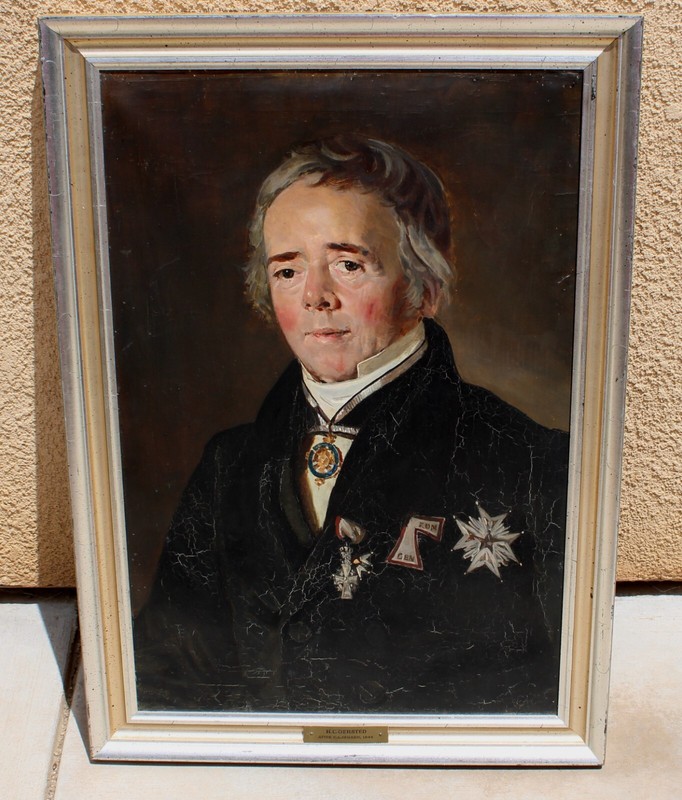 Portrait of Hans Christian Oersted After Christian Albrecht Jensen oil
