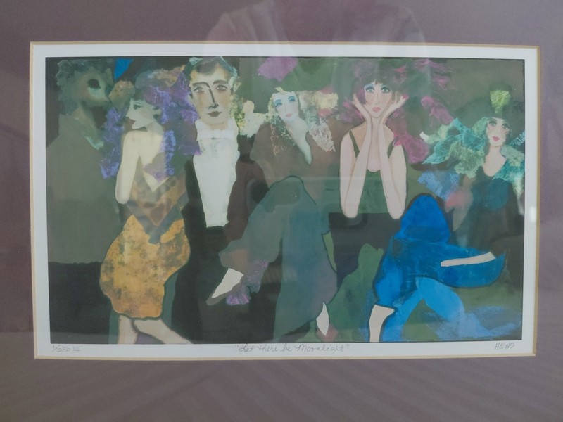Limited Edition Print “Let There Be Moonlight” Signed HENO – Tarkay Style 11/250