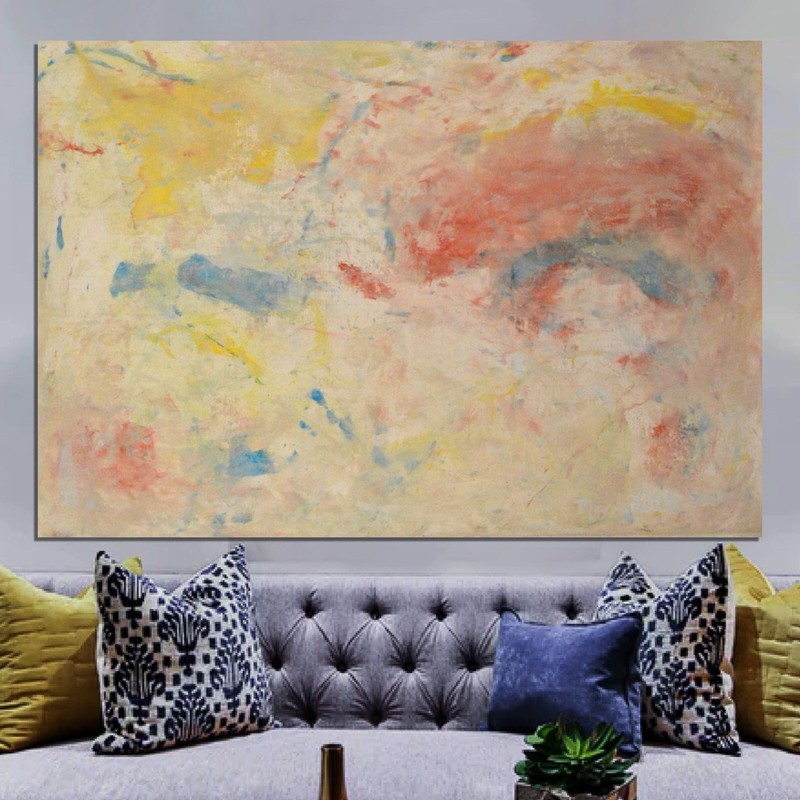 64”X44” Mark Little original canvas ￼painting OOAC Acrylic,Abstract, Action XL gallery