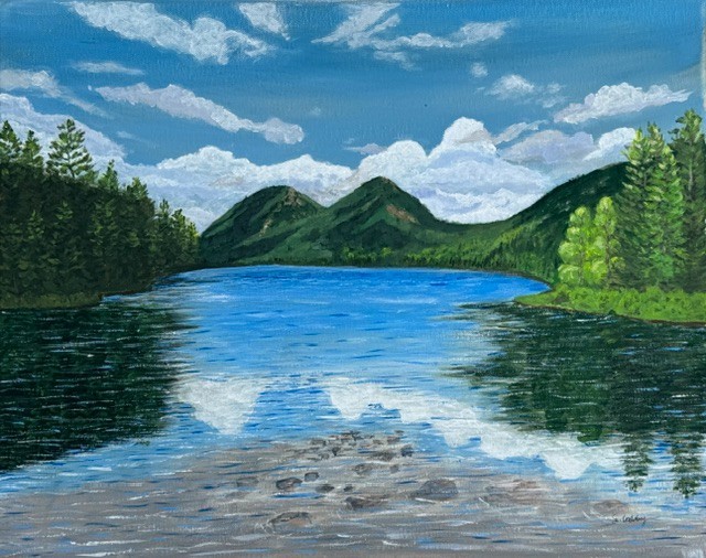 Joy 04675, Acadia National Park Acrylic Paintings on Canvas