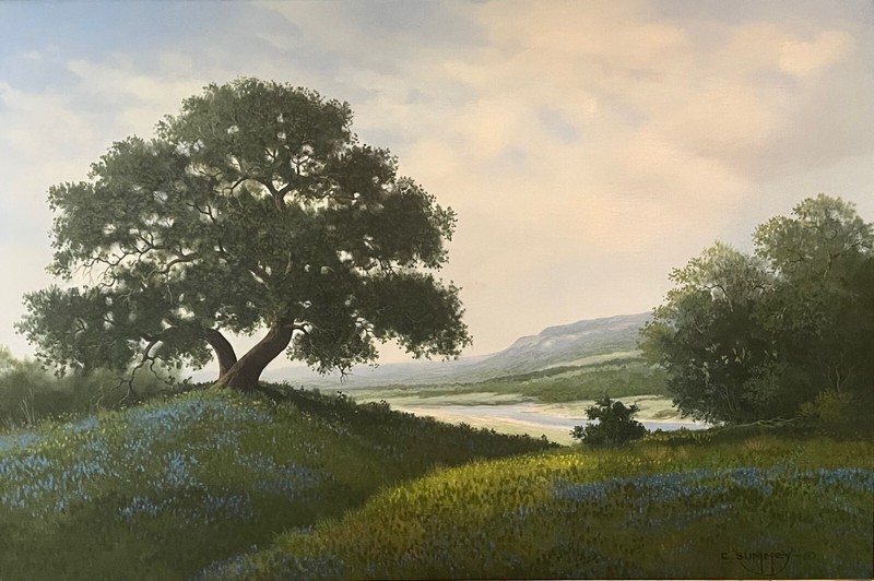 CHARLES SUMMEY OIL ON CANVAS LANDSCAPE ORIGINAL PAINTING FRAMED gallery
