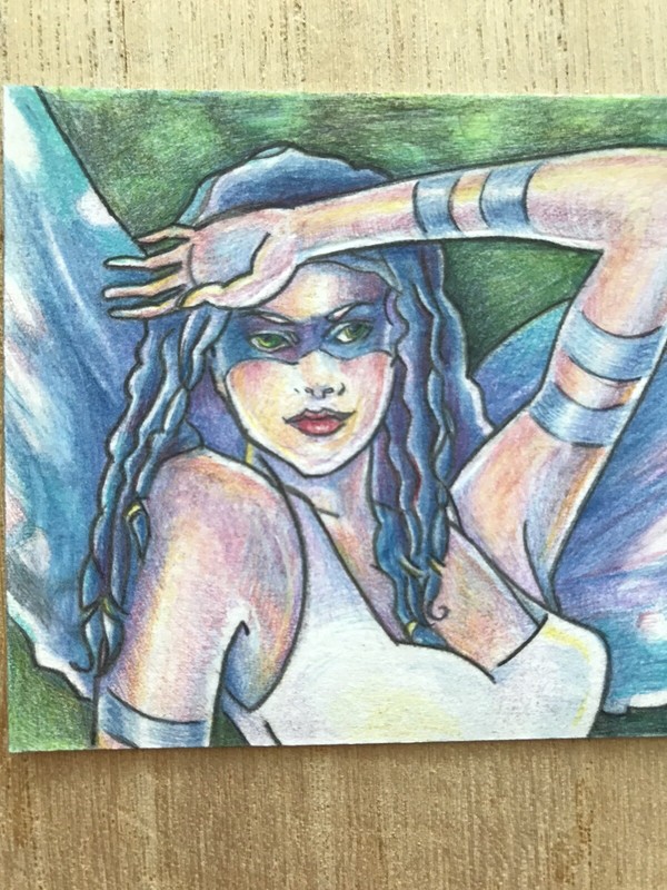 Original Artwork ACEO Fantasy Miniature Art - Woodland Fairy with wings gallery
