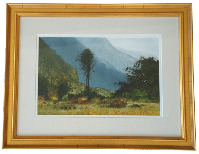 VALLEY SENTINEL Original Watercolor by Miguel Dominguez Signed and Framed 14×18