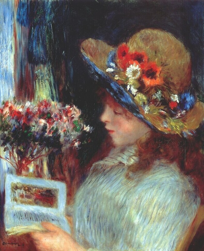 Pierre-Auguste Renoir Signed Oil Painting on Canvas 16×24 in Impressionism ..