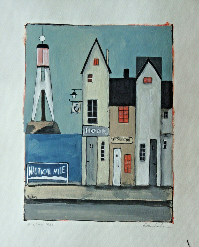Original art 6×8 Hand Painted on Water color paper 8x10in -fran hahn