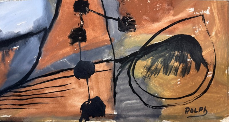 Rolph Scarlett (1889-1984) Gouache on Paper Abstract Modernist Painting