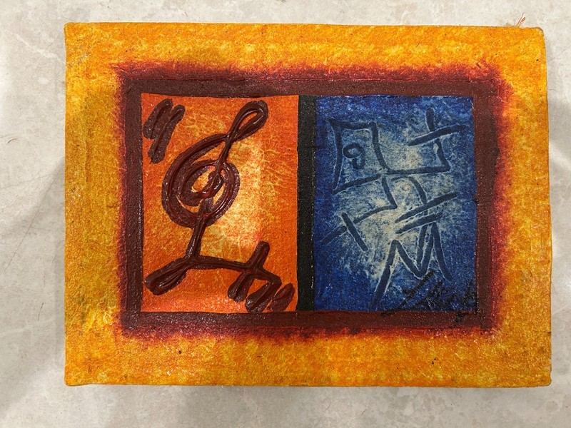 Dominican Painting/Panel Folk Art Aprox. 10″ x 8″