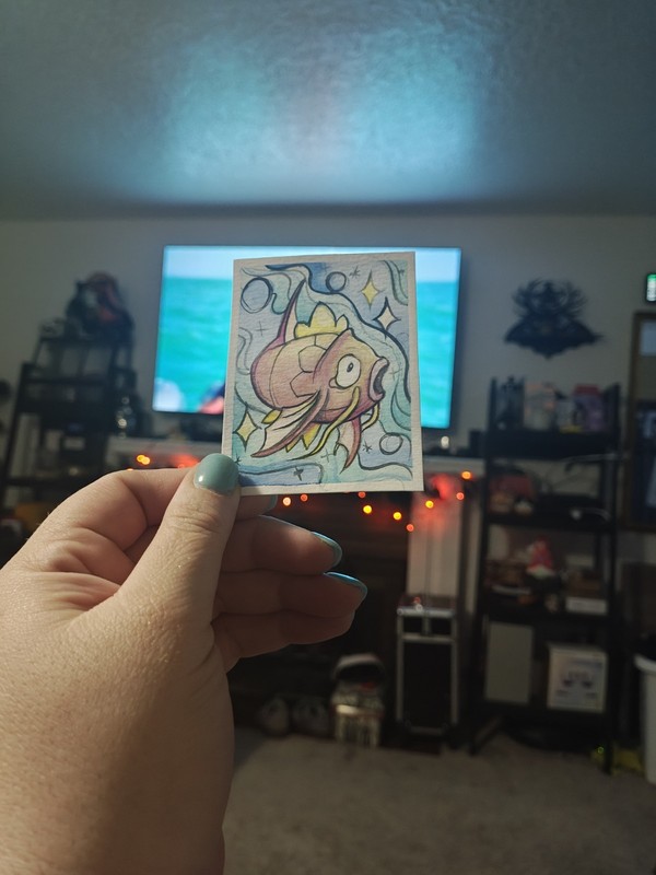 Magikarp Hand Painted One Of A Kind ACEO Original Watercolor Atc Trading Card gallery