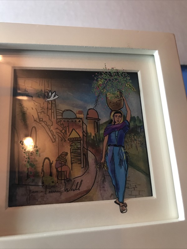 Mini Jean Pierre Weill "Ruth" Vitreography 3D Painting on Glass Bible theme gallery