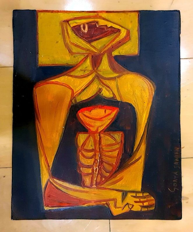OSWALDO WAYASAMIN OIL ON BOARD PAINTING 105 x 85 G2U gallery