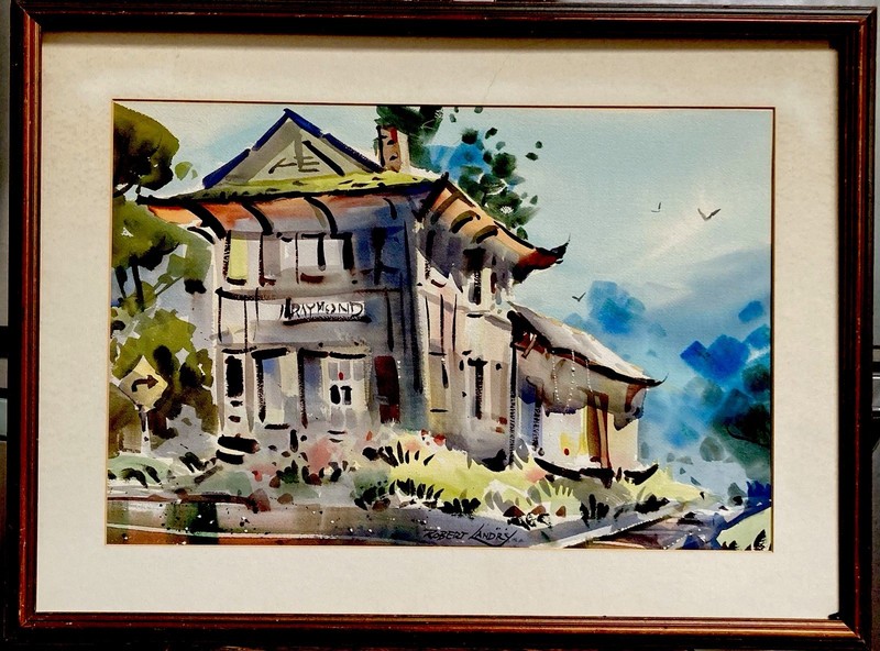 Raymond Railroad Historic Train Station By California Artist Mcm Listed Artist