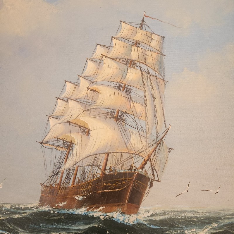 Galleon Clipper Sailing Ship Carribean Ocean Framed Painting Ambrose Art Sketch gallery