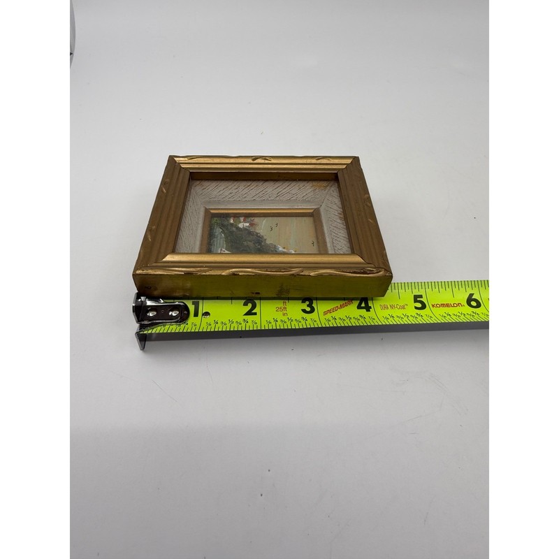 Franz Koenigsberger 1973 mini Miniature Oil Painting Gilt Frame Landscape Art gallery