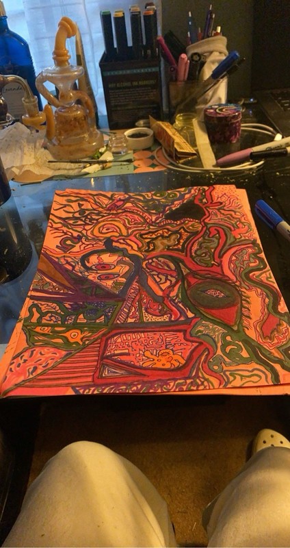 Alcohol markers painting! LSD