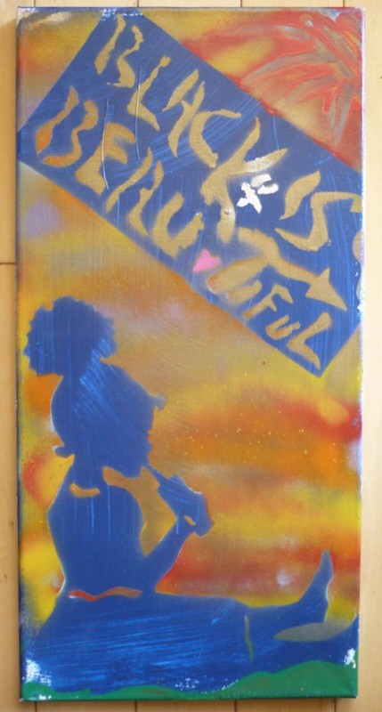 TONY B. CONSCIOUS CALIFORNIA CA STREET ART MODERN MODERNISM AFRICAN CULTURE OIL