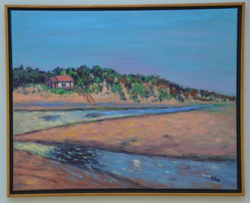 Beth Riso Original Fine Art Oil Painting Thumpertown Beach, Eastham, Cape Cod
