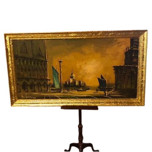 1970s Vanguard (Lee Reynold) Painting With Gold Leaf Frame