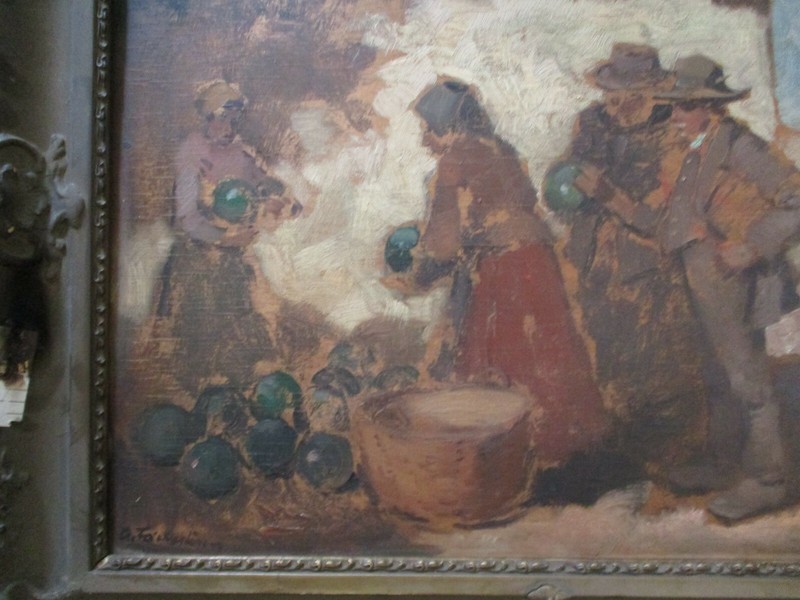 ANTIQUE OIL PAINTING IMPRESSIONIST STILL LIFE MYSTERY ARTIST SIGNED PORTRAIT gallery