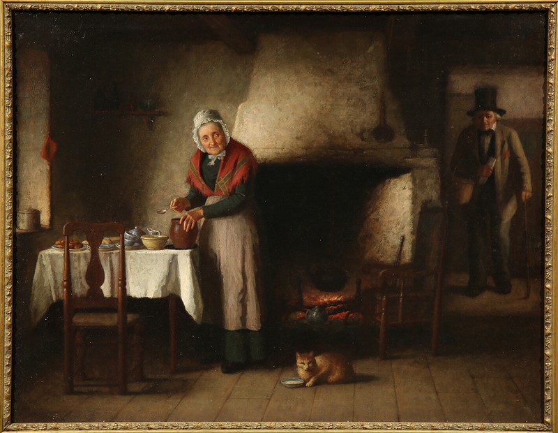 Oil Painting signed Platt Powell Ryder (AMERICAN, 1821–1896) An Elderly Couple gallery
