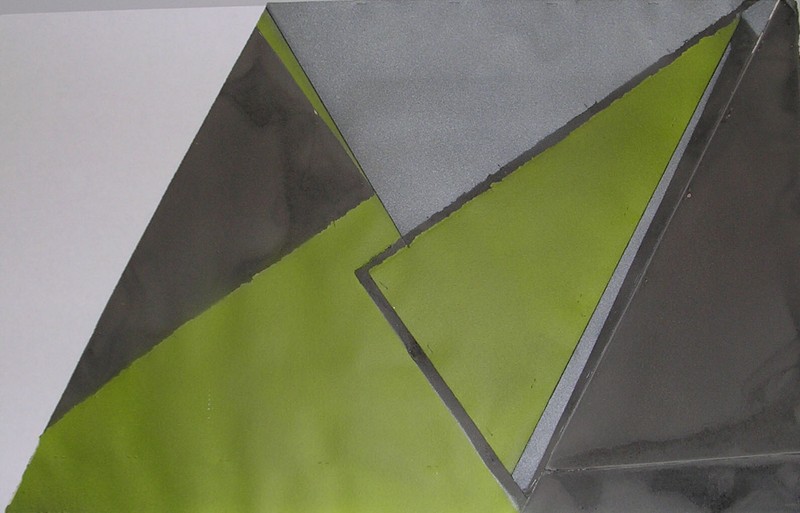 MON LEVINSON OP ART MIXED MEDIA ACRYLIC & COLLAGE 3D CONTEMPORARY 1980 PA