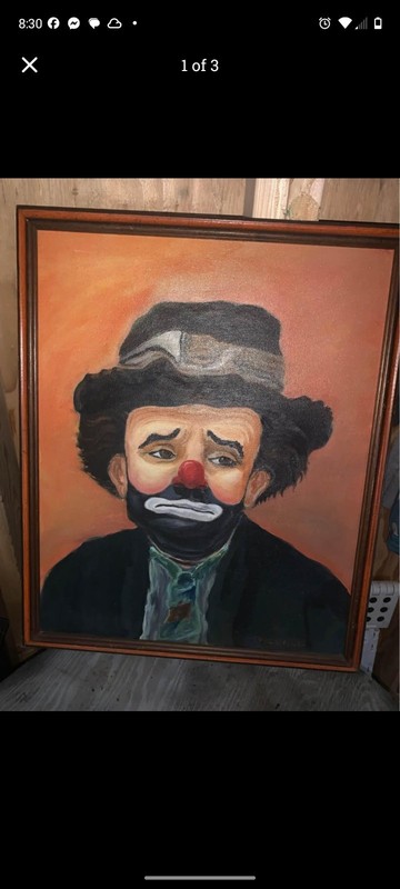 Inez Blalock Original Large Framed Oil Portrait Painting on Canvas, Signed gallery