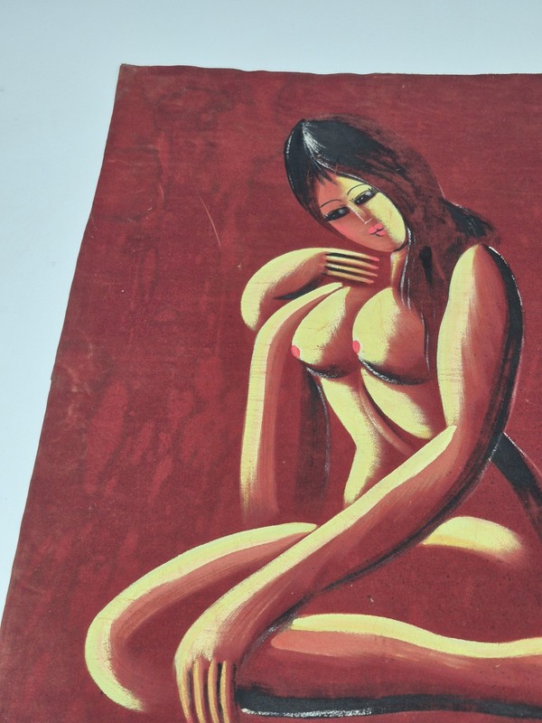 ART Vintage Woman Velvet Painting 21 x 15 gallery